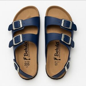 Betula by Birkenstock Blue Double-Strap Sandals 32/13.5 L1 – LIKE NEW